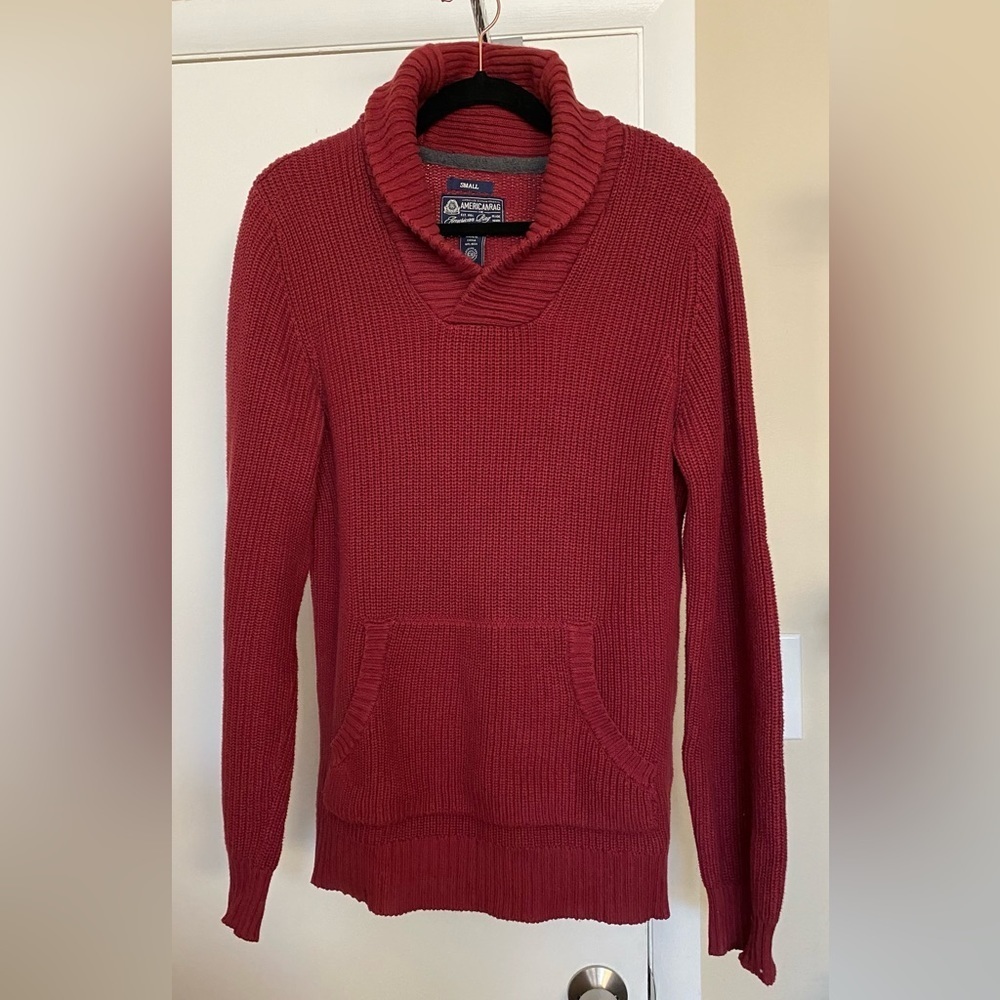 American Rag Shawl Collar Kangaroo Pocket Sweater Size Small